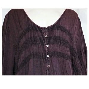 Indigo Thread Co. Tops - Plus-Size Rayon Gauze Boho Hippie Top Size 3X Indigo Thread Co. Tops - Plus-Size Rayon Gauze Boho Hippie Top Size 3X